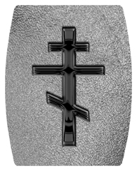 DAREC 519 BK SH SL Black Orthodox Cross Shimmer Silver Background